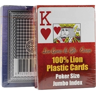 Lion Poker kort 100 % plastic
